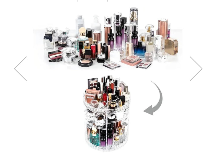 Organizador de cosméticos giratorio acrí